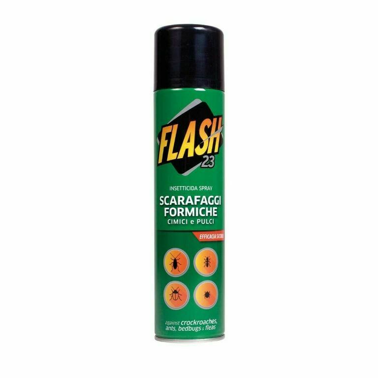 Flash Insetticida Spray 23 Scarafaggi e Formiche Pulci Profumato 250 ml x 3 pezz