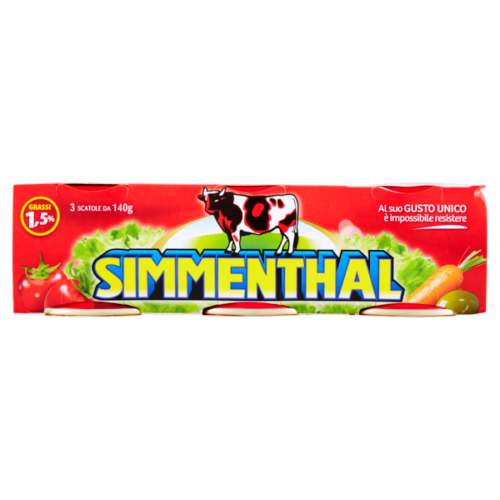 Carne Simmenthal gr.420confezione di 3 pezzi da 140 gr cadauno x19 conf.kg7,980