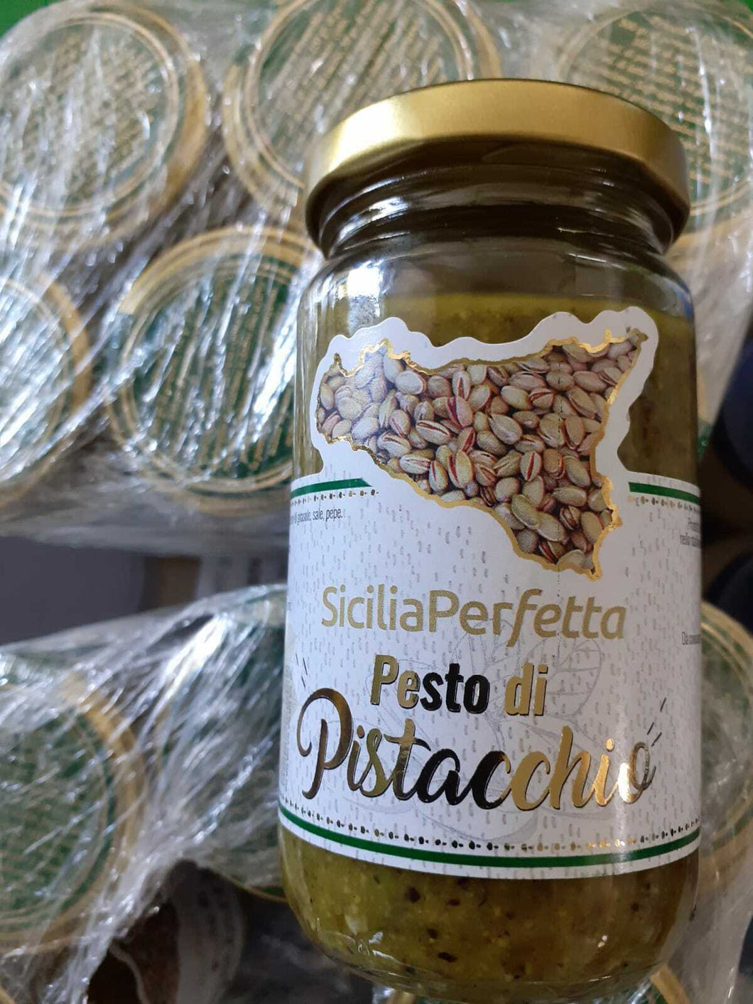 Pesto di pistacchio 190 X 6 PEZZI g - SICILIA PERFETTA  -  CATANIA GR.1140