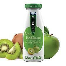 SKIPPER KIWI E MELA CL 20 X 24 BOTTIGLIETTE VETRO SUCCO DI FRUTTA GUSTO  ITALIA
