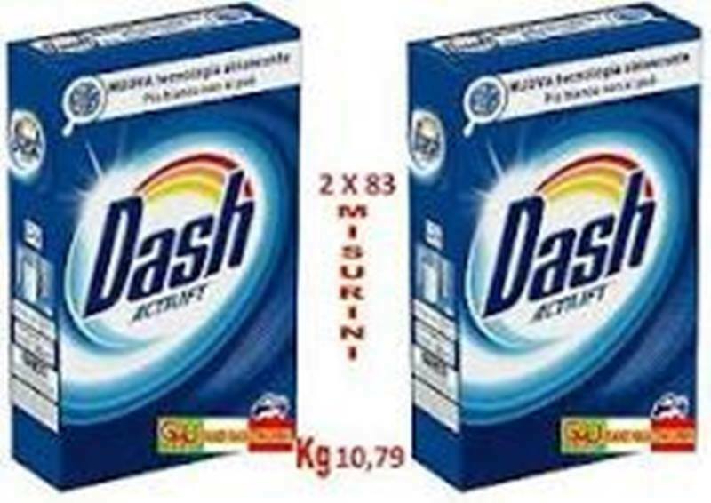 2 FustonI DASH Classico deters in polvere per lavatrice 79 lavaggi Misur SBIANCA