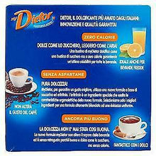 Carica l&#39;immagine nel visualizzatore di Gallery, 6 PACCHI DOLCIFICANTE DIETOR 240 BUSTINE BOX ZERO CALORIE ZUCCHERO NO ASPARTAME
