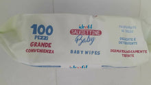 Carica l&#39;immagine nel visualizzatore di Gallery, IDROFIL SALVIETTINE BABY DETERGENTI IDRATANTI CON TALCO 100 X 5  -500 PZ
