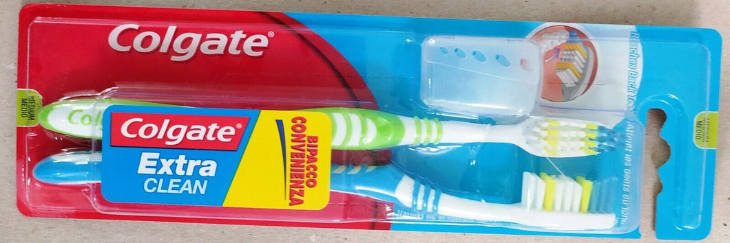 COLGATE spazzolino extra clean setole medie 2 spazzolini x 5 confezioni