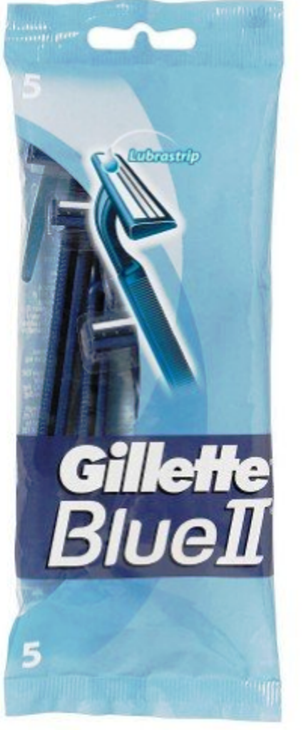 5 RASOI GILLETTE BLUE II 2 lame  x 2 confezioni  ( totale 10 lamette )