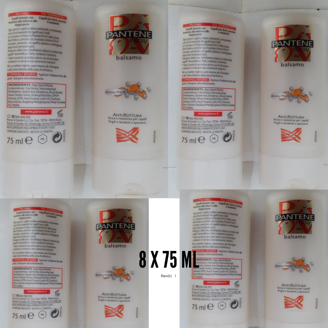 8 x75Pantene Pro-V Balsamo trattamento ANTI ROTTURA FORZA E RESISTENZA TOT.600ml