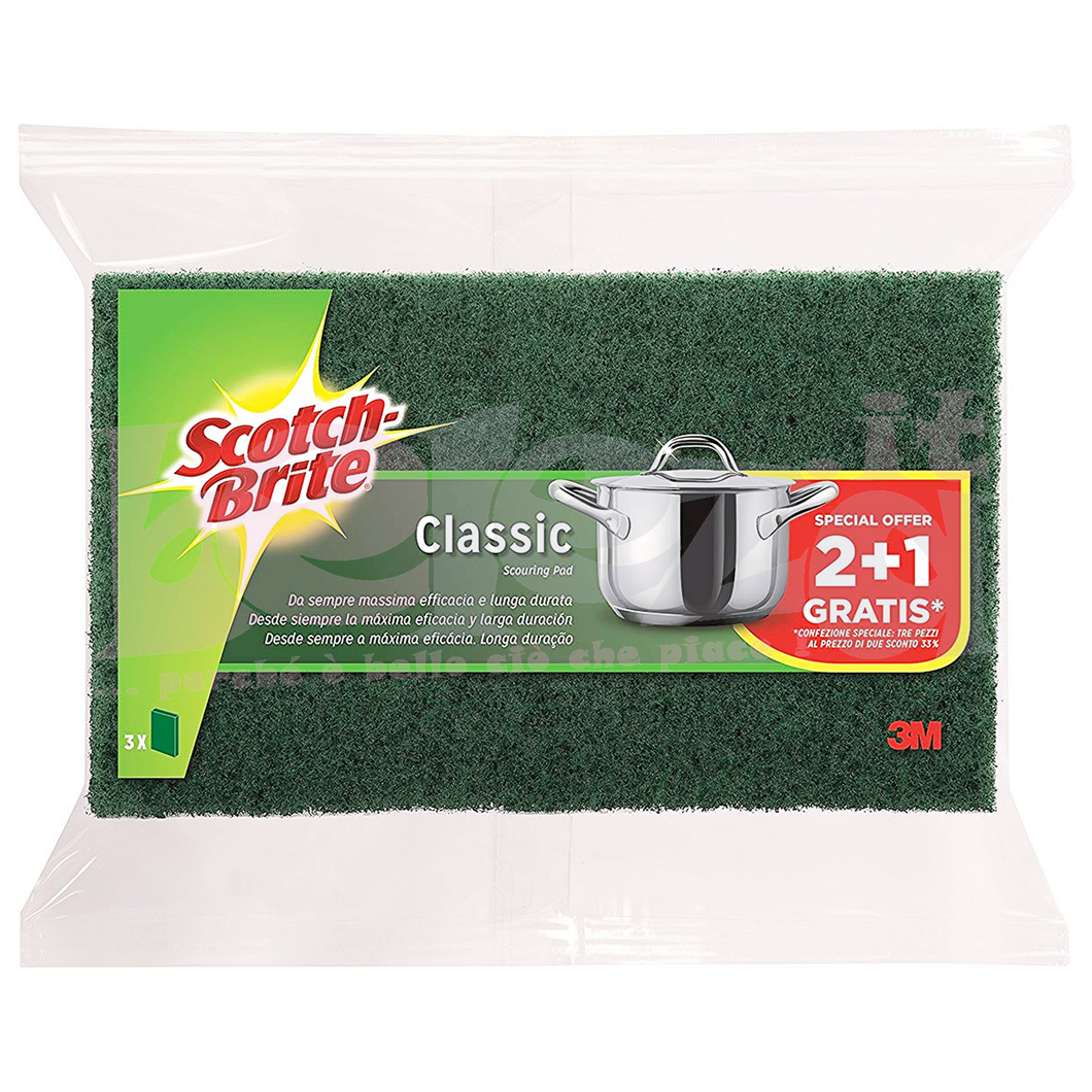 Scotch Brite Spugna CUCINA Abrasiva 3pz X 8 CONFEZIONI