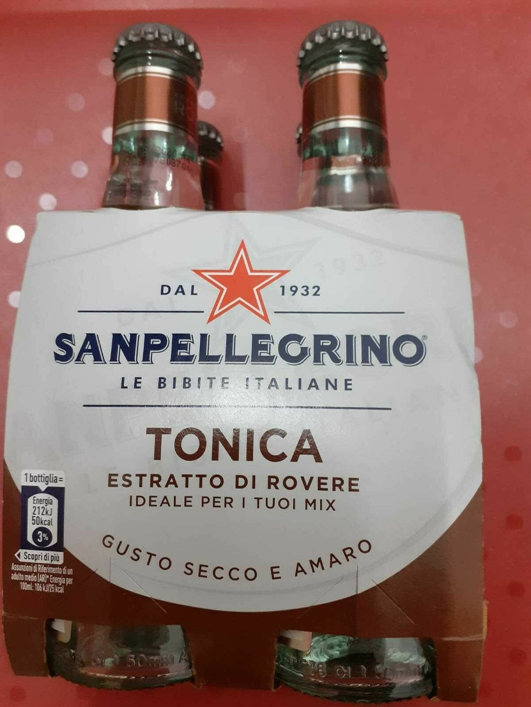 Acqua Tonica SAN PELEGRINO TONIC WATER – 18 cl confezione da 24 bottiglie