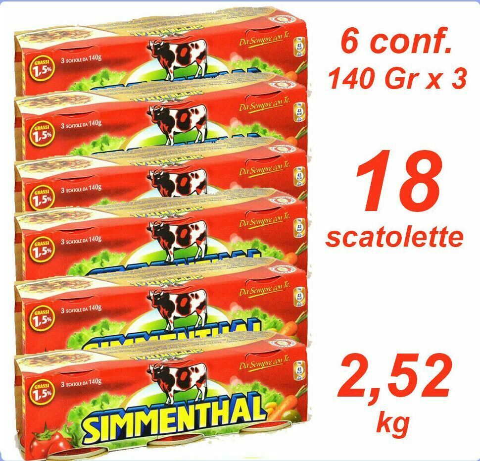 Carne Simmenthal gr. 420 confezione di 3 pezzi da 140 gr cadauno x 6 confezioni
