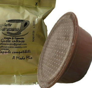 100 Capsule Cialde compatibili Lavazza a modo mio CAFFE' SARACENO GUSTO INTENSO
