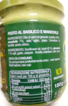 Carica l&#39;immagine nel visualizzatore di Gallery, GRAN PESTO CONTORNO MANDORLE BASILICO  VASETTO 190 GR x 3 pezzi
