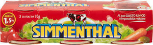 CARNE  SIMMENTHAL  70 GR X 3 X 8 CONFEZ.PREZZO PROVENIENZA ITALIA SCADENZA PZ 24