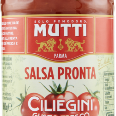 Mutti Salsa Ciliegini 12 x 300 gr   SALSA DI CILIEGINO Gr 300 MUTTI PARMA