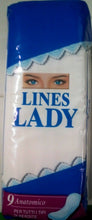Carica l&#39;immagine nel visualizzatore di Gallery, Lines Lady Anatomico 9 assorbenti x 6 confezioni
