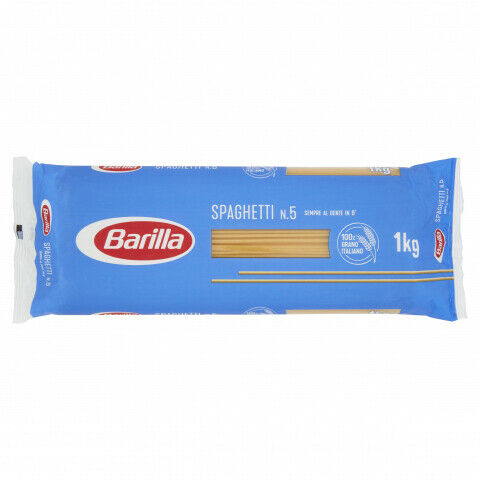 8 X 1 KG   PASTA BARILLA SPAGHETTI N.5 COTTURA 9 MINUTI TOT. KG 8