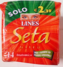 Carica l&#39;immagine nel visualizzatore di Gallery, Lines Seta ultra anatomico 14 assorbenti x 6 confezioni
