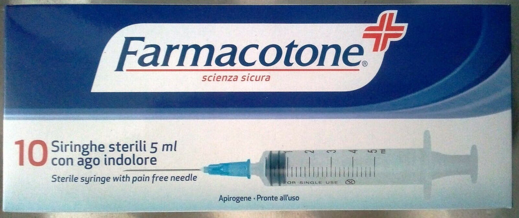 Siringhe Farmacotone ml. 5 X 10 siringhe x 6 confezzioni