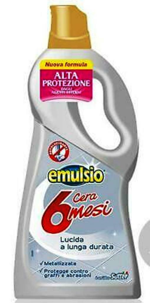 Set 3 EMULSIO 3 BOTT. Cera 6 Mesi Ml 750 Metalizz.Detersivi E Pulizia Della Casa