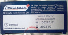 Carica l&#39;immagine nel visualizzatore di Gallery, Siringhe Farmacotone ml. 5 X 10 siringhe x 6 confezzioni
