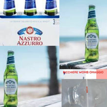 Carica l&#39;immagine nel visualizzatore di Gallery, BIRRA PERONI SUPERIORE NASTRO AZZURRO ITALIANA CL 33 X 24 BOTTIGL +1BICCH.REGALO
