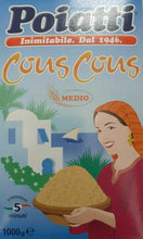 Carica l&#39;immagine nel visualizzatore di Gallery, Cous Cous MEDIO - POIATTI  1 kg X 2 - QUALITA&#39; SICILIA ItalY PRONTO IN 5 MINUTI
