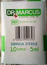 Carica l&#39;immagine nel visualizzatore di Gallery, Siringhe Dr. Marcus ml. 5 X 10 siringhe x 6 confezzioni
