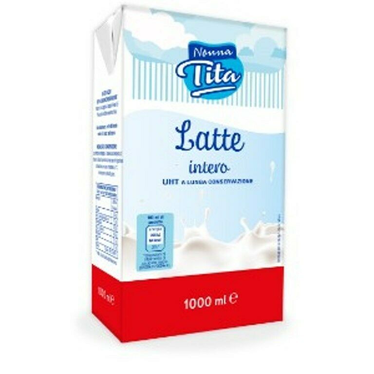 LATTE NONNA TITA INTERO  1 LITRO IMBALLO DA 12 LITRI  IN BUSTA