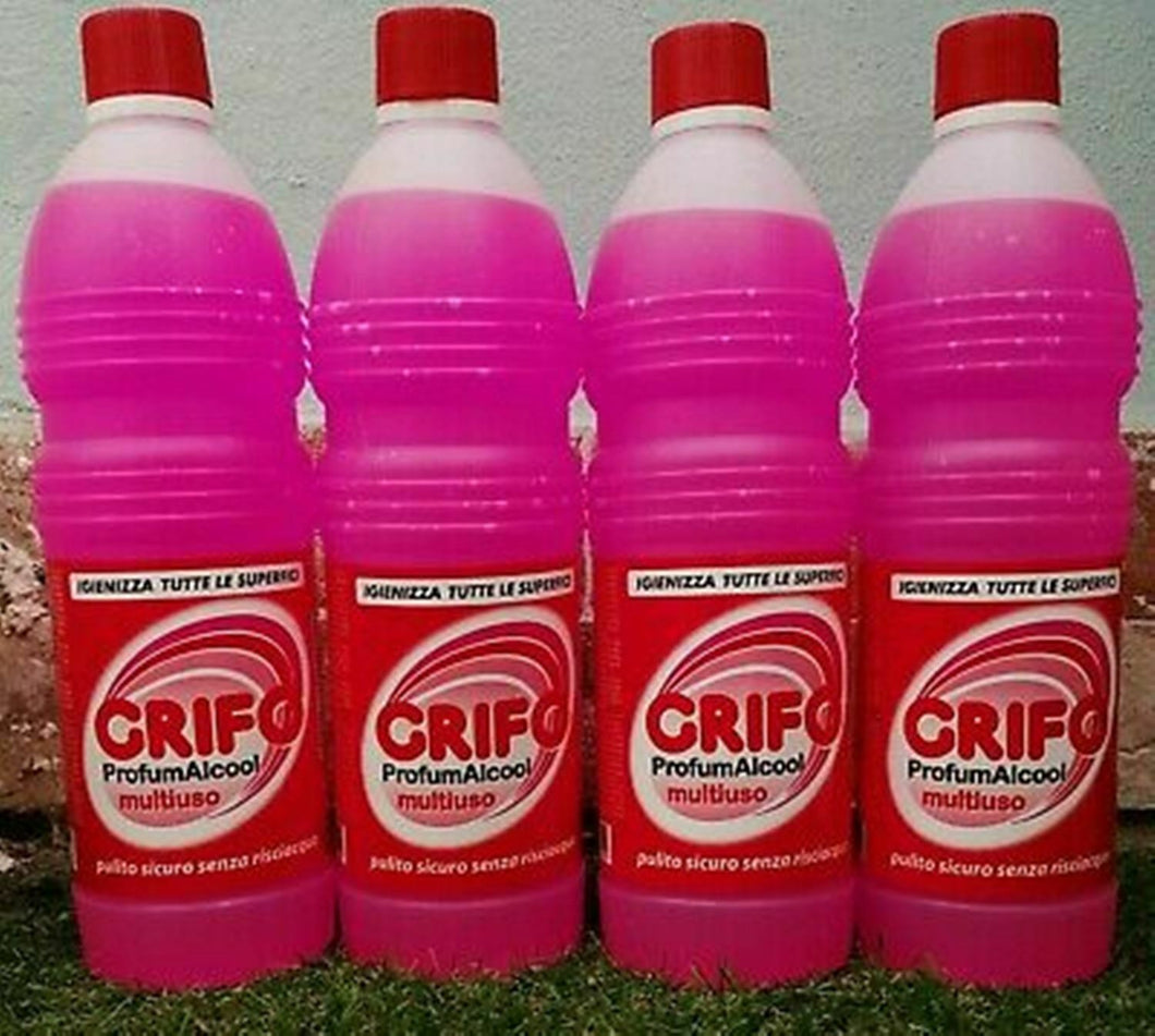 4XGRIFO ALCOOL 1 LT PROFUMATO DETERGENTE IGIENIZZANTE E SGRASSANTE PROFUMALC.4LT