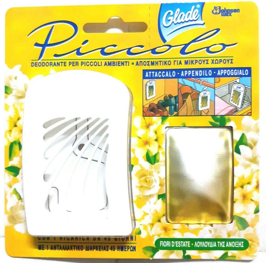 2 DEO Deodora1+1 PICCOLI AmbientI casa CON RICARICA 45 GIORNI Glade FIORI+ARANC.