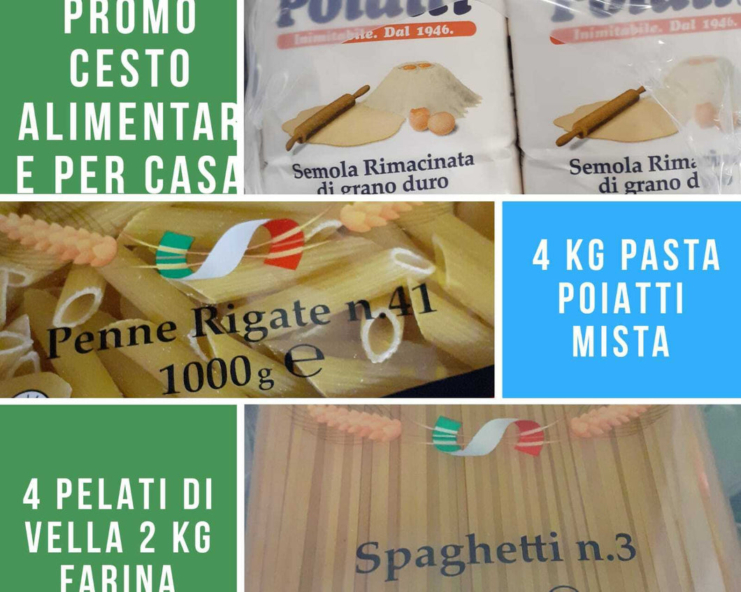 PROMO SPESA ALIMENTARI 4 KG PASTA POIATTI MISTI 4 PELATI DORIA 2 KG FAR.POIATT