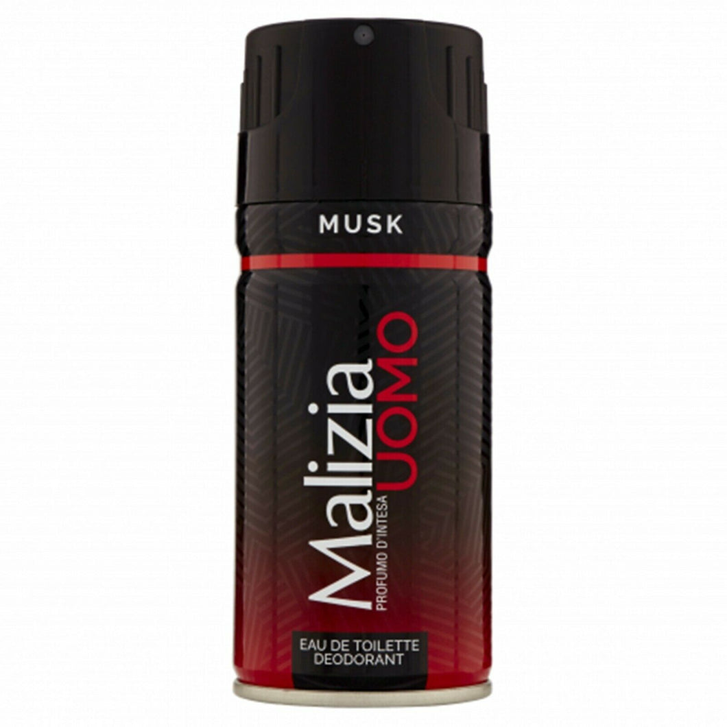 6 pz X MALIZIA DEO SPRAY UOMO DEO. ml 150 UOMO MUSK ml 150 Andrea Colombo 900 ml