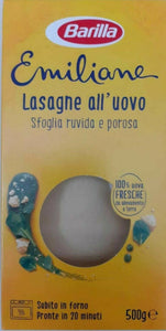 EMILIANE BARILLA Le  Lasagne All'Uovo PASTA SFOGLIA 500 Grammi X6 PACCHI TOT 3KG