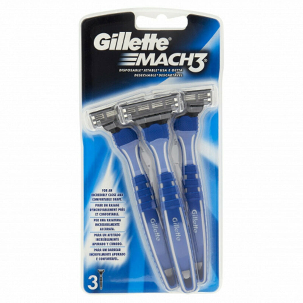 Gillette Rasoio Mach 3 Radi e Getta 3pz RASOIO MACH 3 x 3 USA/GETTA GI.