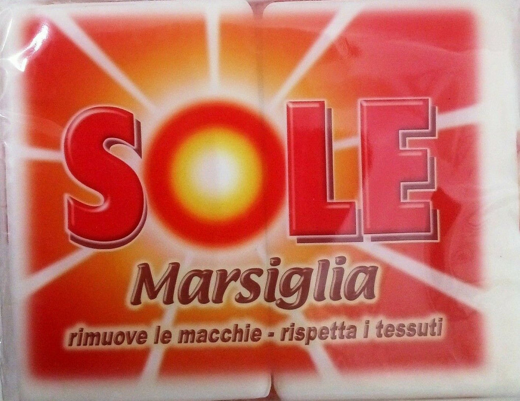 Sapone per bucato Sole Marsiglia NATURALE 2 pezzi  GR 30 x2 conf.TOTALE GR 1200