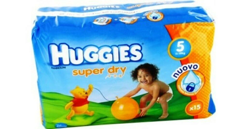 Pannolini Lines Huggies super dry 5 misura 11-19 kg. 15 pannolini x 6 pacchi