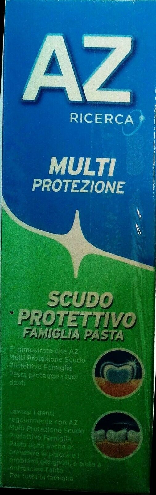 Dentifricio AZ multi protezione scudo protettivo famiglia pasta ml. 75  9 pezzi