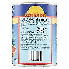 10 FETTE DI ANANAS SOLEADO   SCIROPPATA BARATTOLI DA 560 GR X 6 PZ 60 FETTE