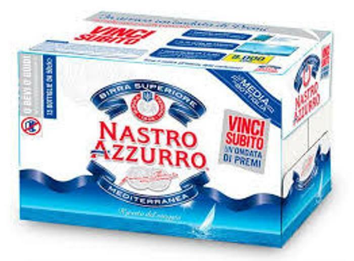 BIRRA NASTRO AZZURRO PERONI CL.33  X 24 BOTTIGLIE + OMAGGIO 2 BICCHIERI WOMB AV.