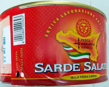Carica l&#39;immagine nel visualizzatore di Gallery, FILETTI DI SARDE SALATE PESCE AZZURRO CEFALU&#39; SICILIANE ANT.LAVORAZ. ARTIGIANALE
