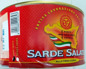 FILETTI DI SARDE SALATE PESCE AZZURRO CEFALU' SICILIANE ANT.LAVORAZ. ARTIGIANALE