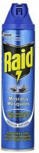 Raid Insetticida spray Mosche & Zanzare ml 600 azione fulminante max formato
